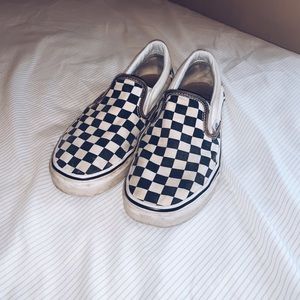 Slip on checkered vans